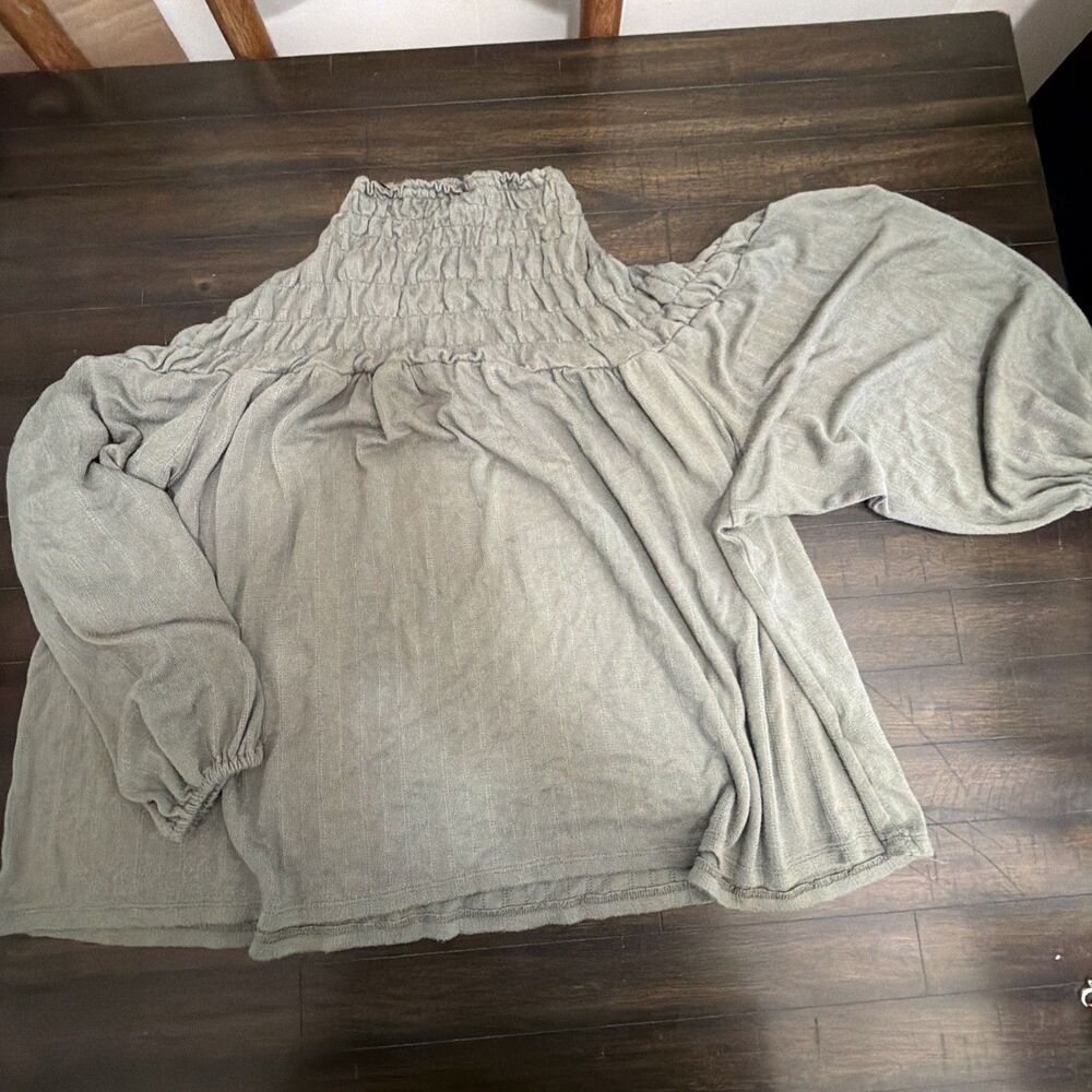Zac & Rachel Sweater Women's Size XL High Neck Green Blouse
